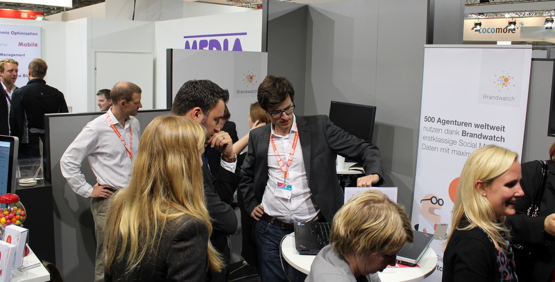 Immer gut gefüllter Brandwatch-Stand auf der dmexco 2012