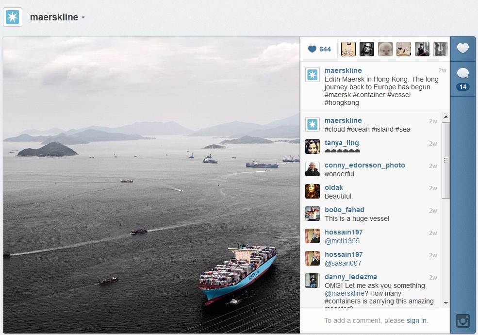 maerskline instagram
