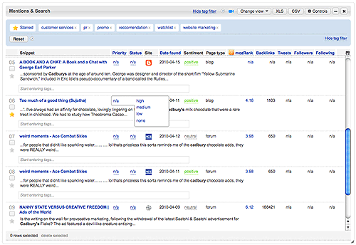 Mentions component