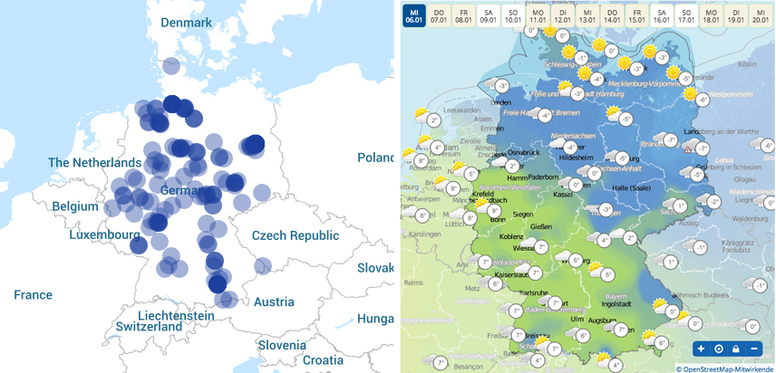 Mention Map Wetter