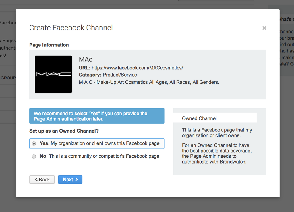 Facebook Channel in Brandwatch Analytics aufsetzen