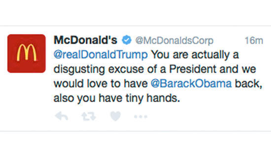 Crisis en las redes sociales, hackean a McDonald's