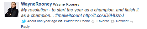 Wayne Rooney tweet