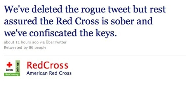 social media crisis management example from RedCross
