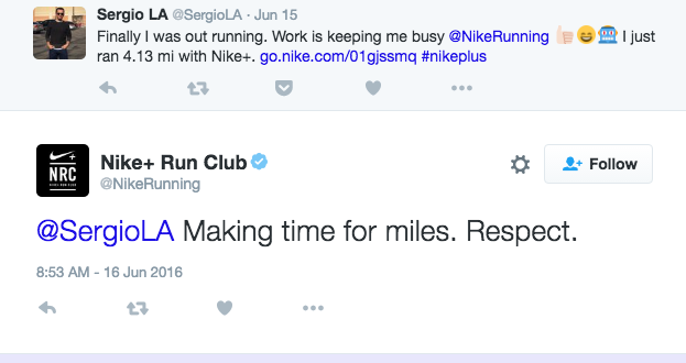 Nike's customer engagement on Twitter 