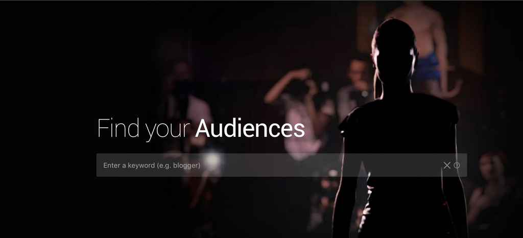 The Brandwatch Audiences search bar where you enter a keyword to search
