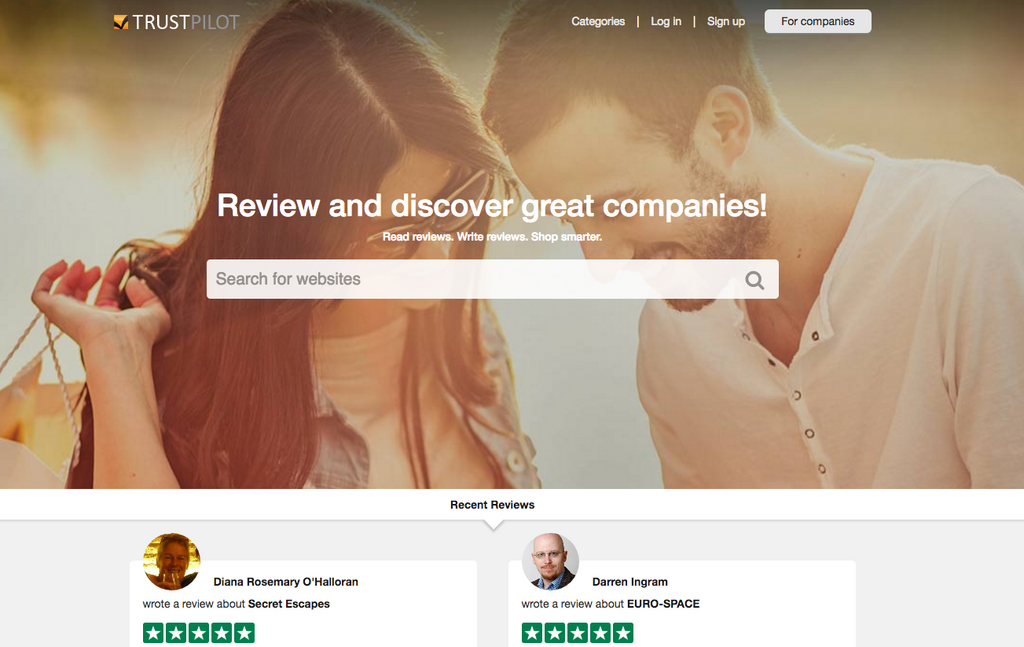 Review sites like TrustPilot can surface customer insights