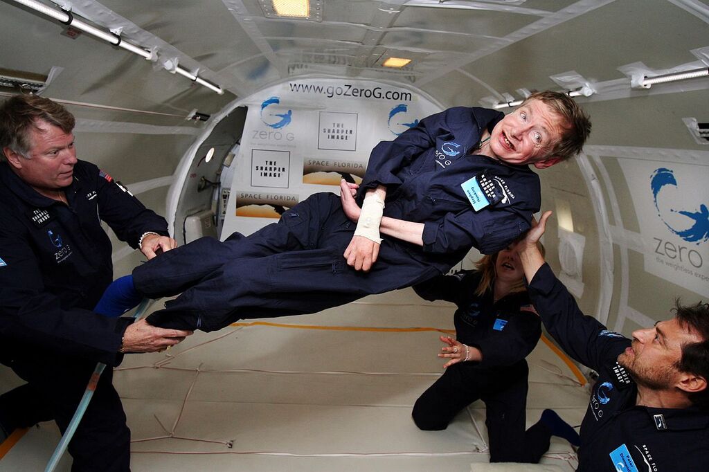 Stephen Hawkings in zero gravity 