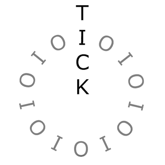 A revolving clock-like gif containing the words "tick" and "tock"