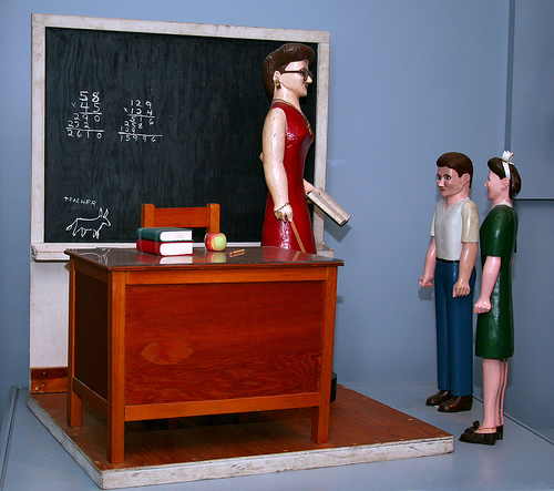 Classroom with Three Figures by Lavern Kelley from Cliff1066TM
